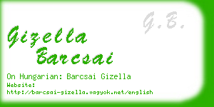 gizella barcsai business card